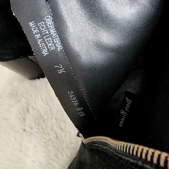 NEW Paul Green Sloane Black Suede Heeled Lug Ankle Boot - Picture 12 of 13